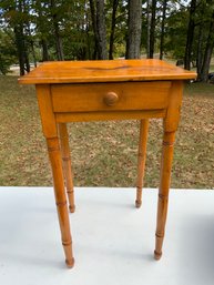 One 18x28.5x15.25 Appears To Be Pine Single Drawer Stand