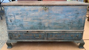 One 50x22x29.25 Early 19th-century Chippendale-style Blanket Chest