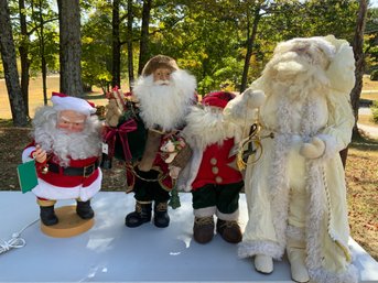Opportunity Lot Of Four Large Santa Claus