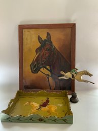 Lot Of Three Horse Related Items