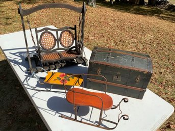 Lot Of Four Various Wooden Items