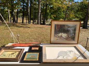 Lot Of Six Various Woodland Animal Artworks