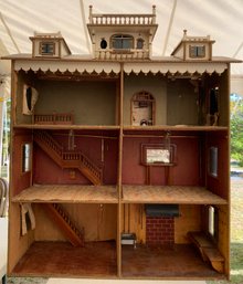 One 52x43x20 Large Three Story White Doll House