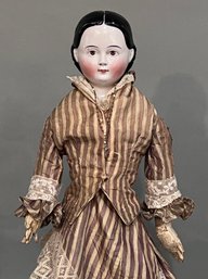 21' KLOSTER VEILSDORF 'GREINER-TYPE' CHINA HEAD DOLL