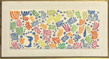 Framed Acanthus Leaf Lithograph After Matisse