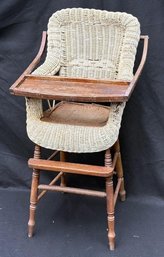 Antique Wicker High Chair