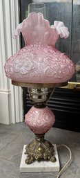 Vintage Fenton Glass Parlor Lamp