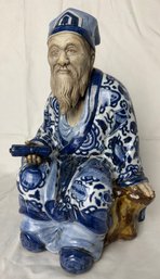 Japanese Kutani Jurojin Statue