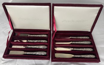 Two Sets Of Four Godinger Butter Knives