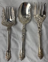 Set Of Three Silver Plate Serving Pieces