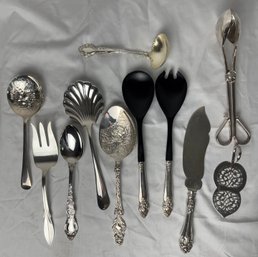 Group Of Silver Plate Serving Pieces