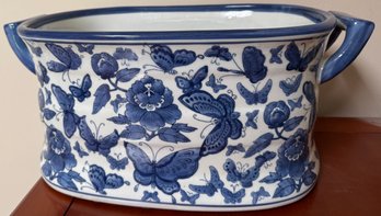 Large Blue And With Pot