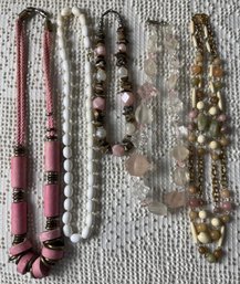 Five Beaded Costume Necklaces