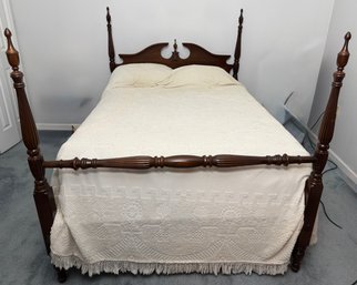 Vintage Four Post Bed And Bedspread