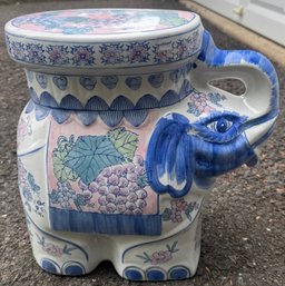 Ceramic Elephant Garden Stool