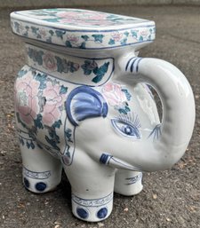 Ceramic Elephant Garden Seat