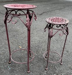 Two Metal Plant Stands