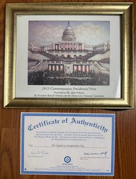 Limited Edition Framed Art Print Titled The Capitol On Inauguration Day