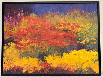 Large Oil On Canvas Abstract Composition