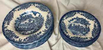 Churchill Blue And White Dishes