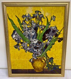 Framed Tile Picture 'Irises'