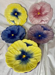 Vietri Hand Made Italian Flower Plates
