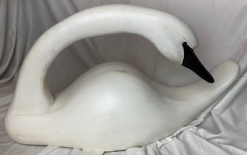 Wooden Carved Swan Signed