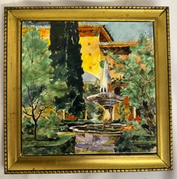Framed Painted Tile