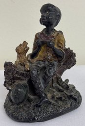 Cold Painted Bronze, Boy Eating Watermelon