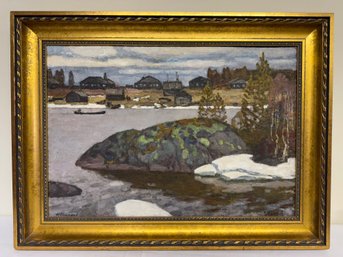 Oil On Board Gelakhov, The Last Snow, 1981