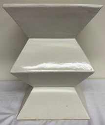 Modernist Accordion Form Porcelain Stand