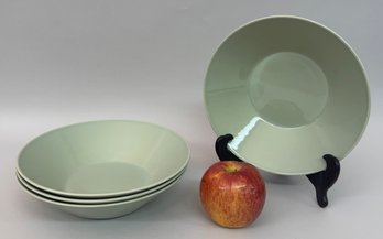 Set Of Four Sage Green Iittala Teema Salad Bowls
