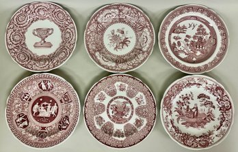 Six Red And White Spode Archive Collection