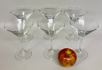 Set Of Six Martini Glasses