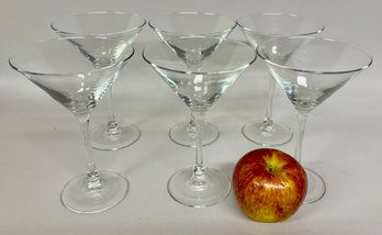 Set Of Six Martini Glasses