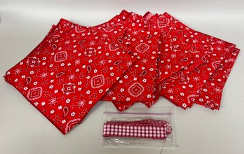 Twenty-two Red Cloth Napkins