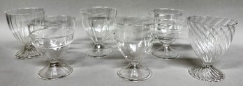 Ten Blown Glass Sherry Glasses