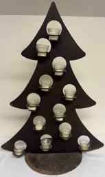 Sheet Metal 12 Light Christmas Tree Candlestand