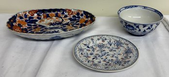 Three Oriental Dishware Items