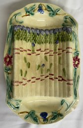 Majolica Asparagus Serving Platter