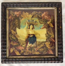 Ripple Framed Needlework Remnant Tapestry