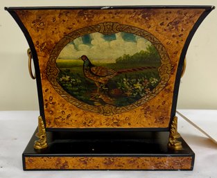 Toleware Planter, Pheasant Cameos