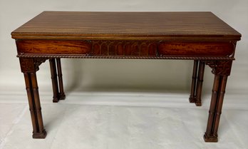 Chinese Chippendale Style Mahogany Console Table