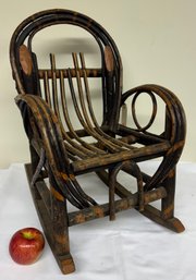Vintage Child's Twig Rocking Chair