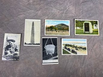 Collection Of Six Post Cards And Informational Cards, Ranger Andy Signed Photograph