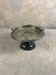 Antique Serving Platter With Handle