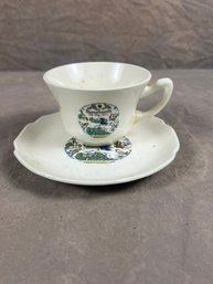 Vintage Massachusetts Tea Cup And Saucer Set