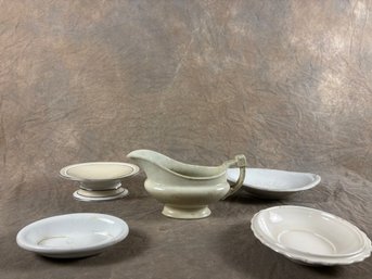 Assorted Gravy  Boat And Serving Dishes