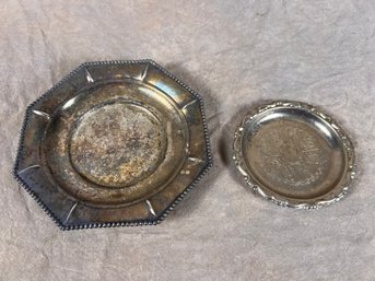 Pair Of Antique Plated Dishes