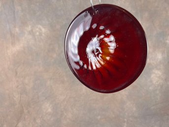 Hot Glass Works Rondelle Ornament Signed